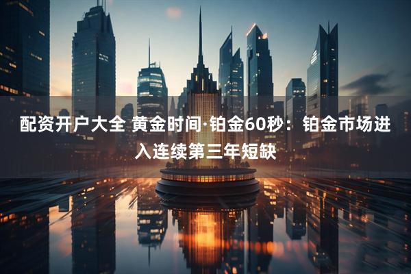 配资开户大全 黄金时间·铂金60秒：铂金市场进入连续第三年短缺